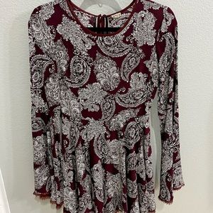 Urban Outfitters Paisley Flared Sleeve Short Dress